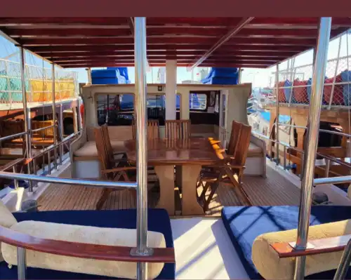 Bodrum’un Turkuaz Sularında 10 Kişi Kapasiteli Lüks Tekne ile Konforlu Deniz Tatili