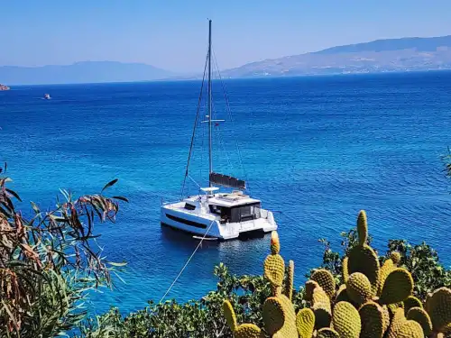 Luxury Overnight Blue Cruise on a 14-Meter Bali Catamaran in Bodrum