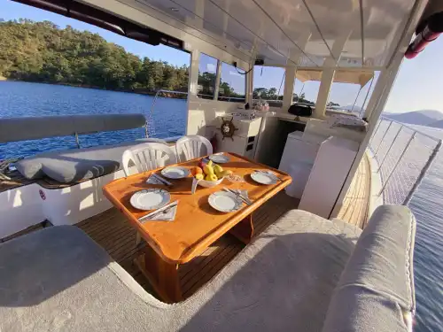 All-Inclusive Gulet Rental in Göcek: BBQ, Sunbeds & More!