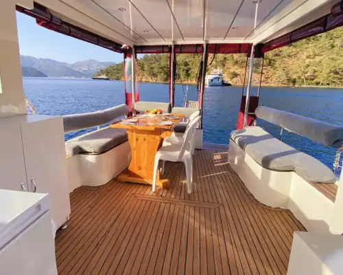 All-Inclusive Gulet Rental in Göcek: BBQ, Sunbeds & More!