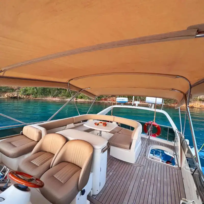 Princess 60 Motor Yacht Charter in Göcek | 3 Cabins, 6 Guests, Overnight Cruise
