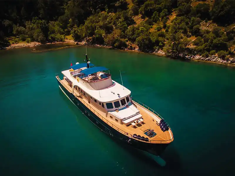 Explore Göcek’s Turquoise Waters with a 4-Cabin Trawler