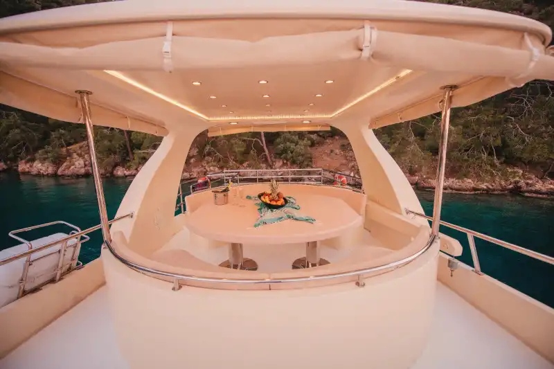 Experience Luxury in Göcek: 12-Person Trawler Yacht Rental