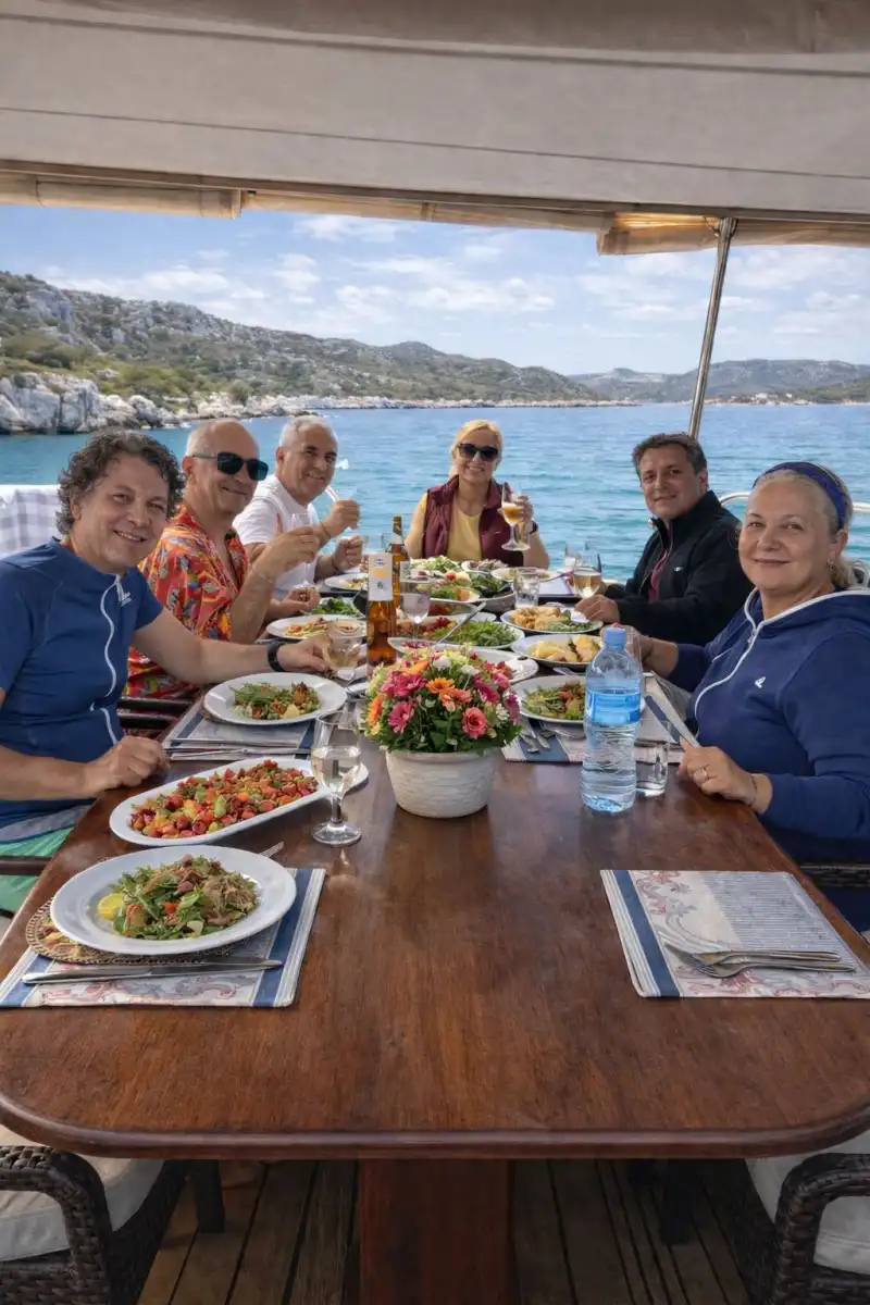 Day Trip 17 Meter Motor Yacht Rental in Marmaris İçmeler